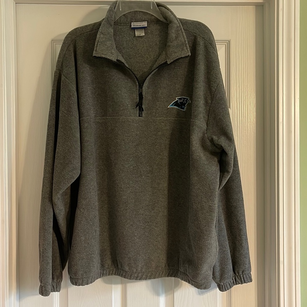 Carolina Panthers Reebok Fleece Half Zip Pullover Sz XL